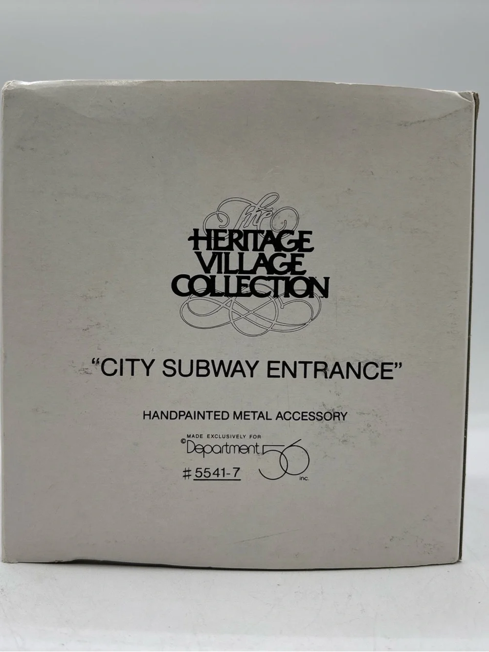 Department 56 1991 Vintage Heritage Village City Subway Entrance 5541-7 Retired
